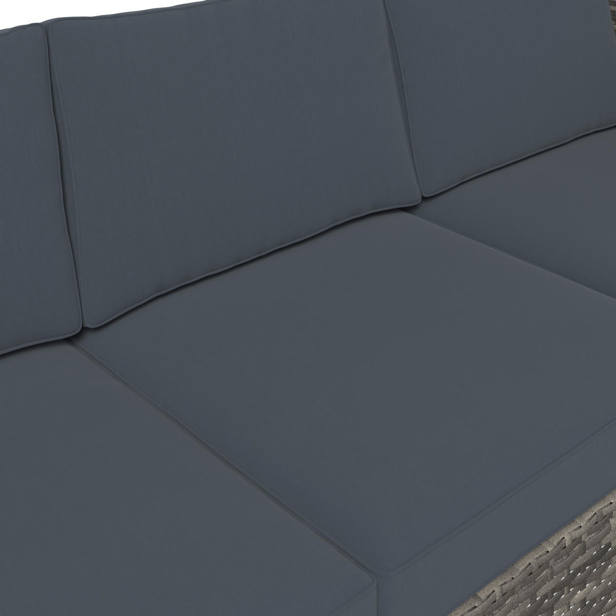 LOUNGEGARNITUR   140/48/68/80 cm Eisen  - Blaugrau/Grau, MODERN, Metall (140/48/68/80cm) - Ambia Garden