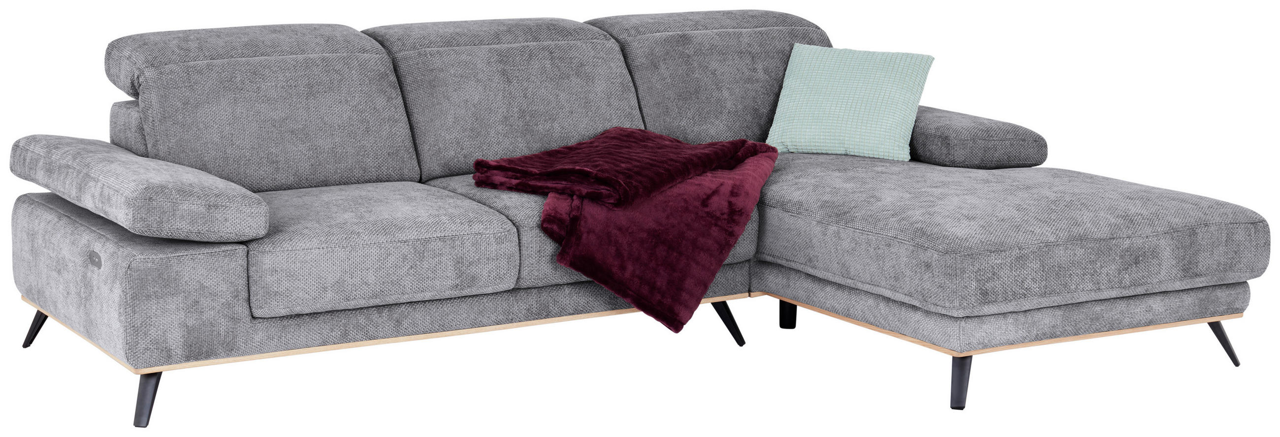 Mid.you Ecksofa Royce Grau 283x194 cm