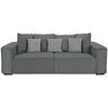 BIGSOFA Grau, Hellgrau  - Hellgrau/Grau, Modern, Holz/Textil (244/62/117cm) - MID.YOU