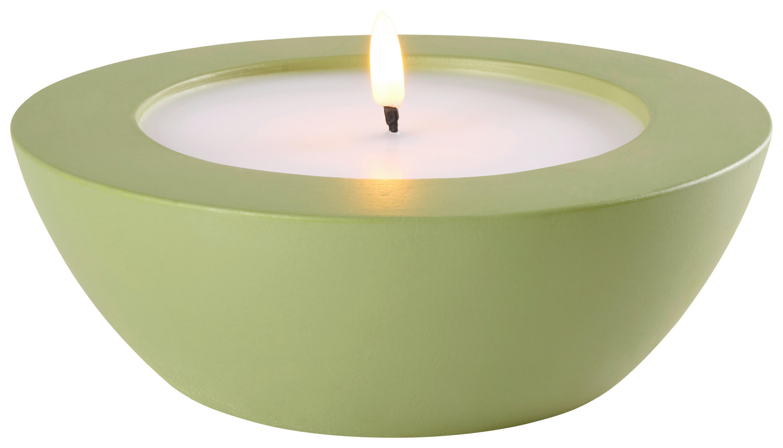 LED-WINDLICHT - Hellgrün, LIFESTYLE, Naturmaterialien/Kunststoff (19/6.5cm)