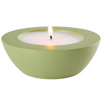 LED-WINDLICHT - Hellgrün, LIFESTYLE, Naturmaterialien/Kunststoff (19/6.5cm)