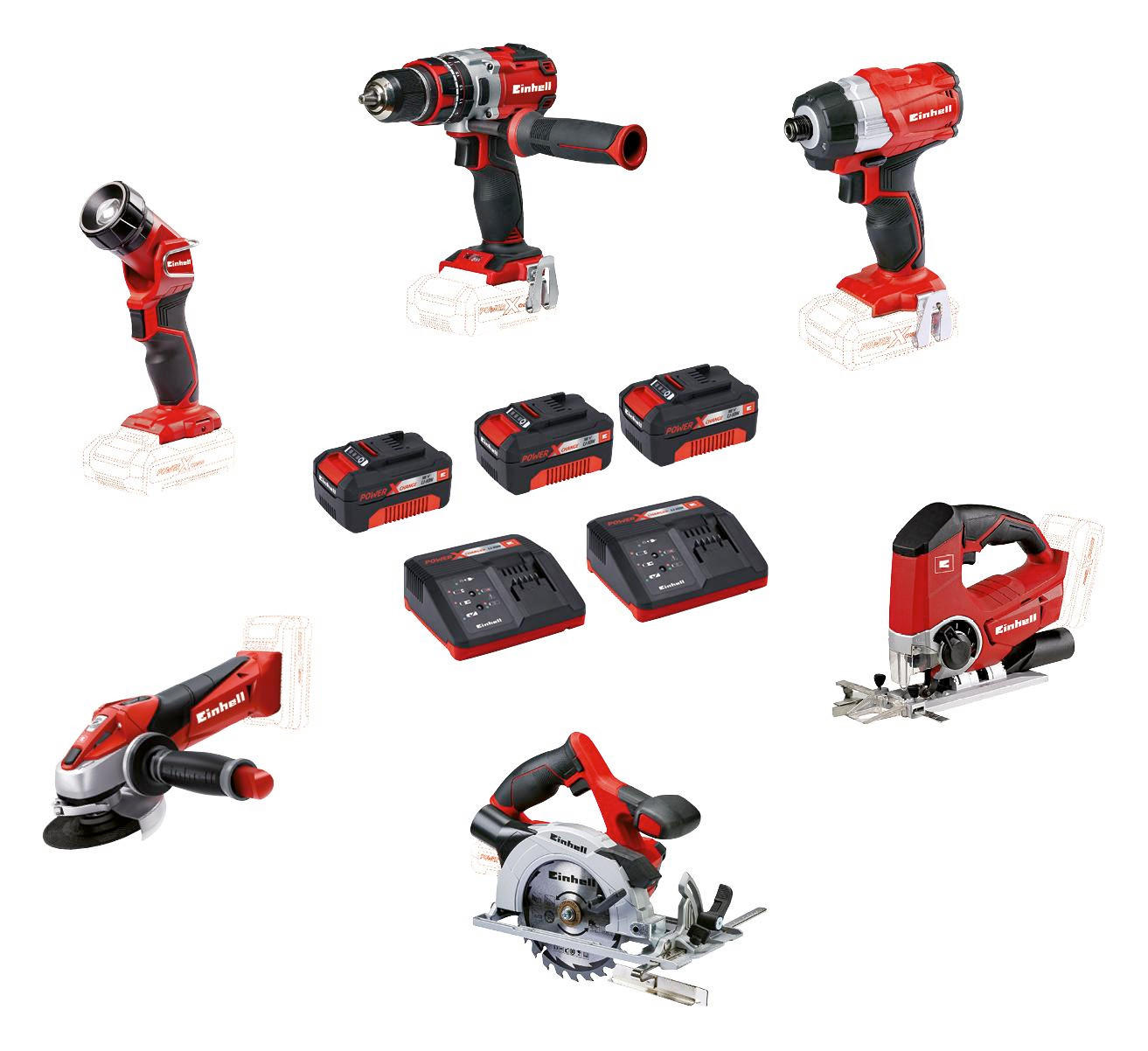 WERKZEUGSET POWER X CHANGE - Rot/Schwarz, KONVENTIONELL, Kunststoff - EINHELL