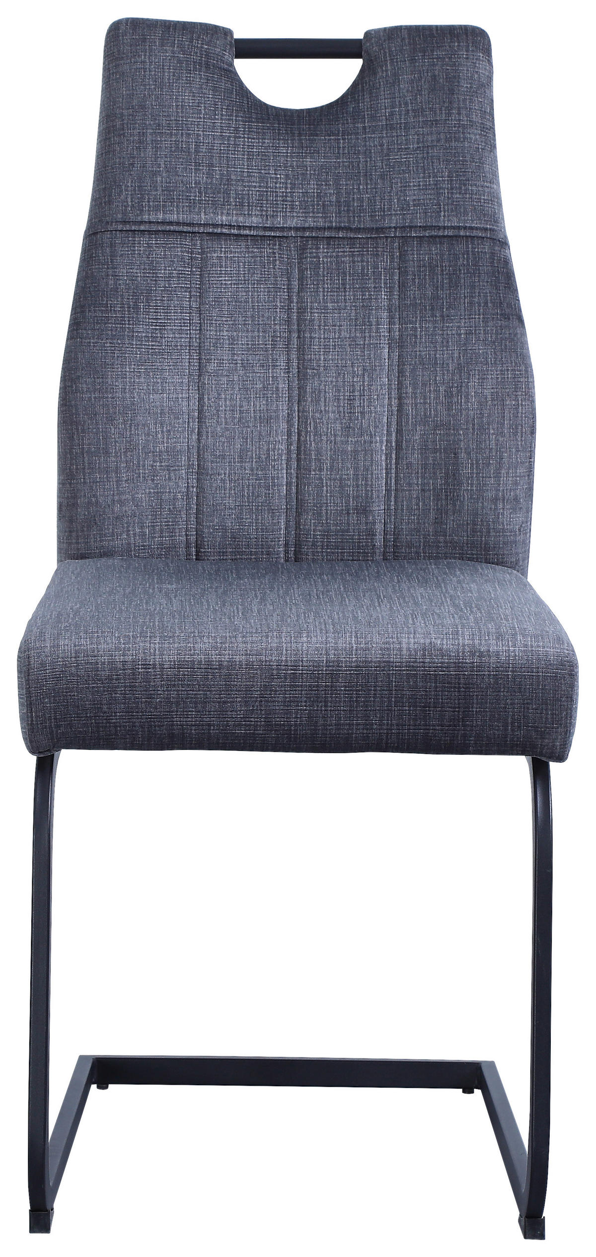 SCHWINGSTUHL  in Eisen Samt  - Schwarz/Grau, Design, Textil/Metall (46/97/58cm) - Carryhome