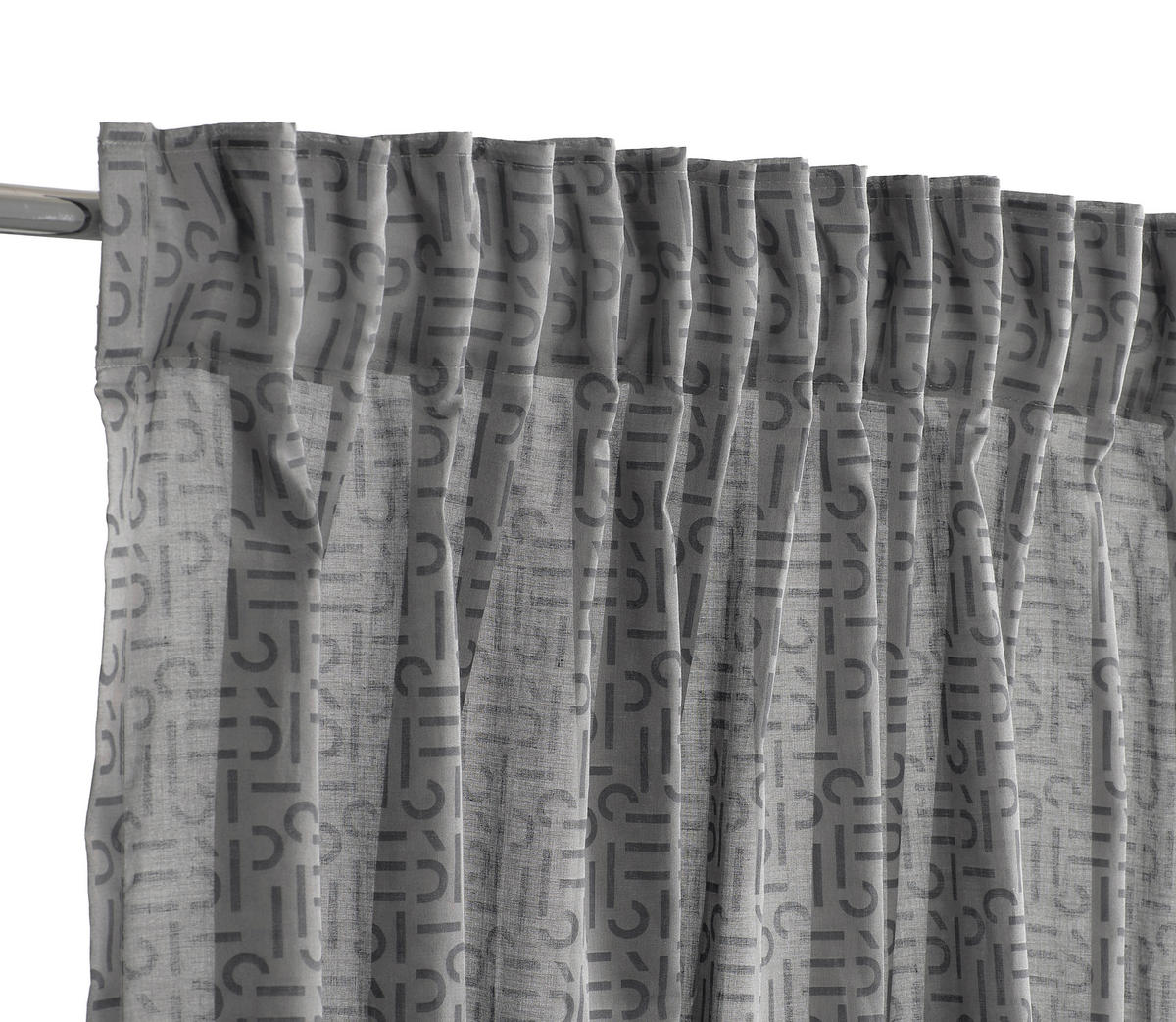 ESPRIT ZAVJESA E-SCATTER antracit   - antracit, Basics, tekstil (130/250cm) - Esprit