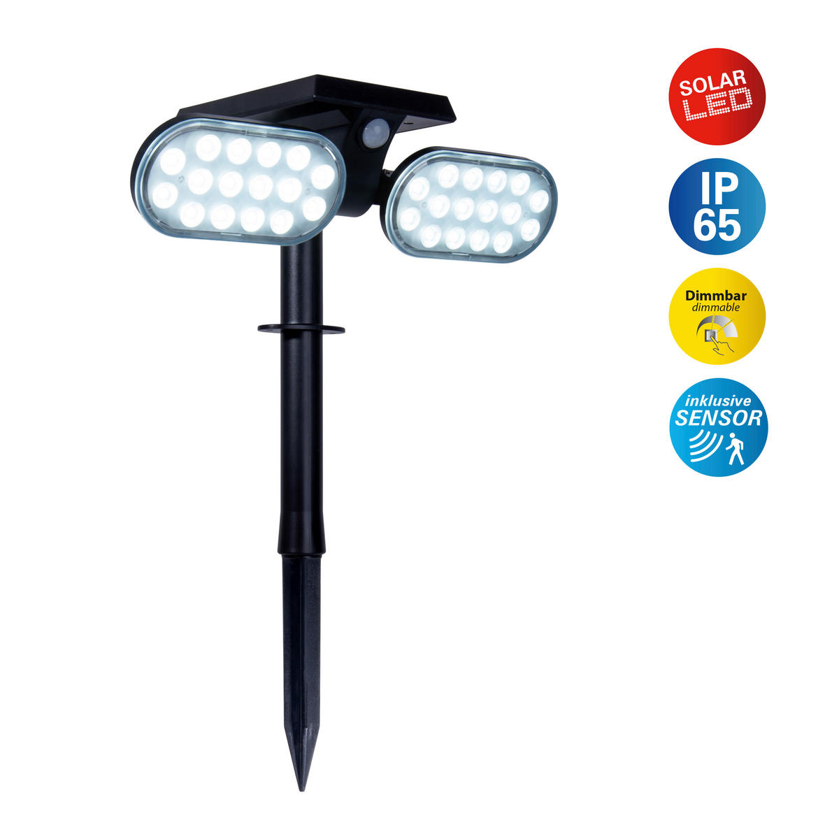 LED-STRAHLER Paco 23,2/15,5/31,9 cm   - Schwarz, Basics, Kunststoff (23,2/15,5/31,9cm) - Näve