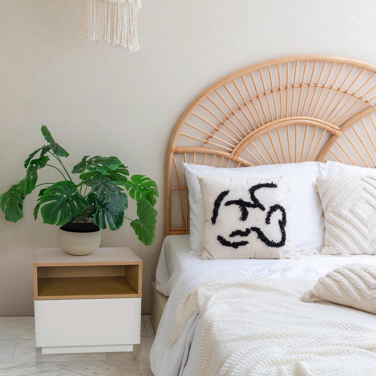 ODKLÁDACÍ STOLEK, bílá, barvy dubu, kompozitní dřevo, 50/45/40 cm - bílá/barvy dubu, Moderní, kompozitní dřevo/plast (50/45/40cm) - MID.YOU