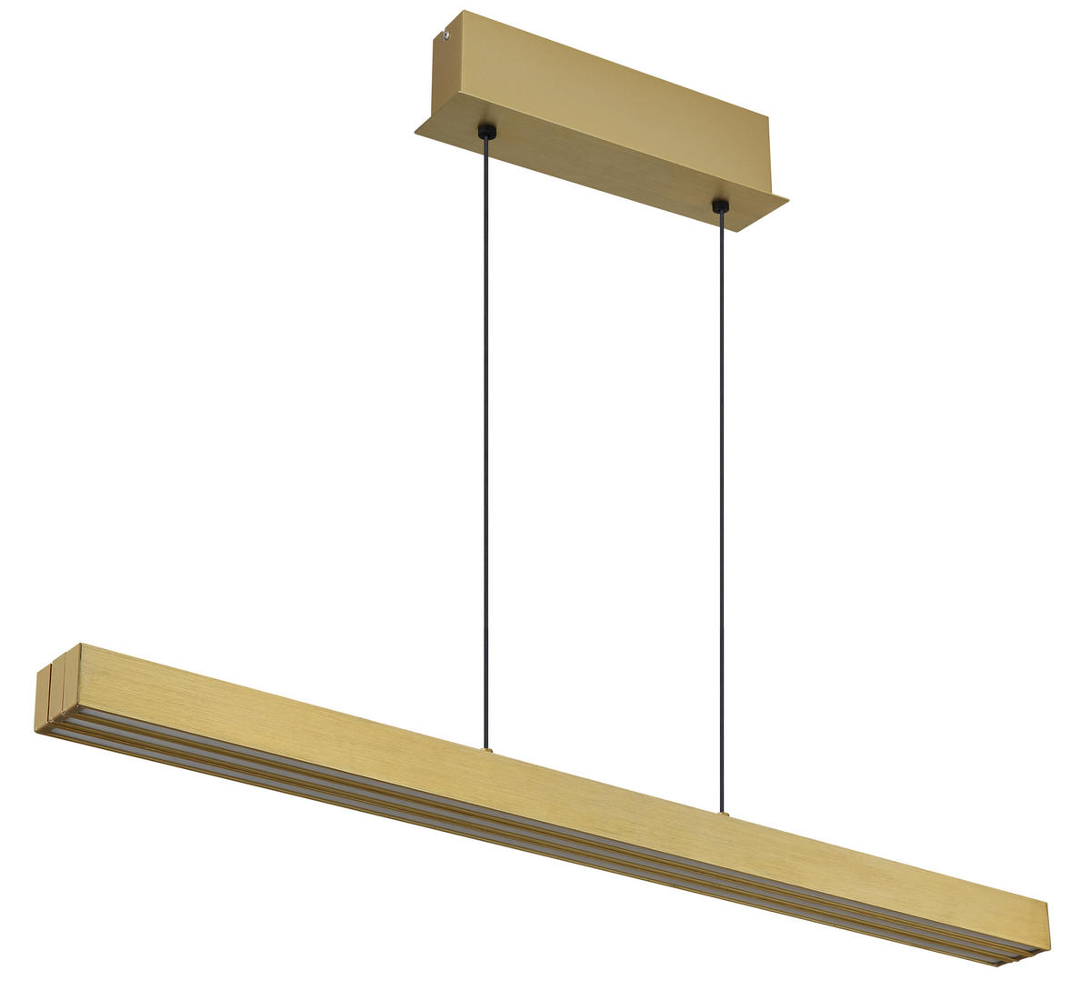 LED-HÄNGELEUCHTE 150/7,5/150 cm    - Messingfarben/Opal, Design, Kunststoff/Metall (150/7,5/150cm) - Globo