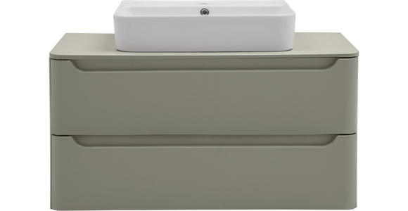 WASCHTISCHKOMBI 101 cm  - Schilfgrün/Weiß, KONVENTIONELL, Keramik/Holzwerkstoff (101cm) - Xora