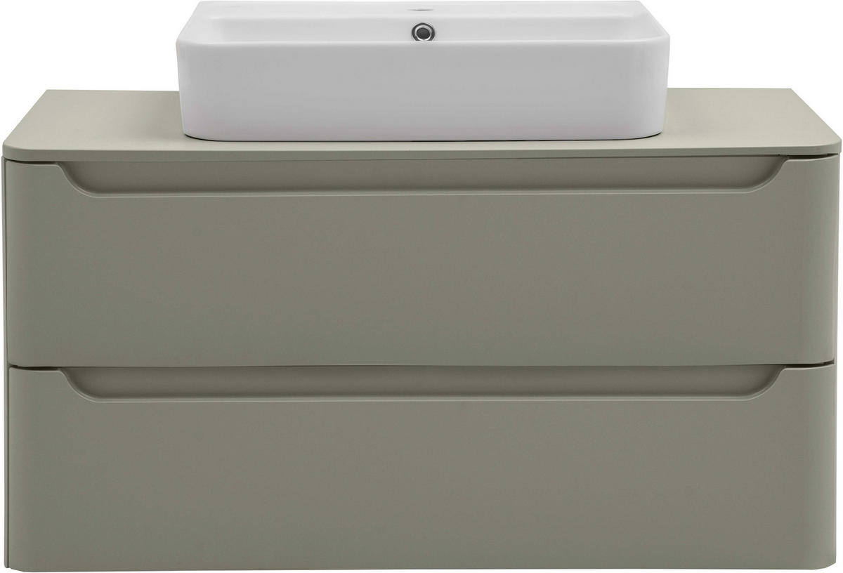 WASCHTISCHKOMBI 101 cm  - Schilfgrün/Weiß, KONVENTIONELL, Keramik/Holzwerkstoff (101cm) - Xora