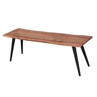 KLUPA  boje bagrema, crna  metal, drvo      - boje bagrema/crna, Design, metal/drvo (135/45/40cm) - Ambia Home