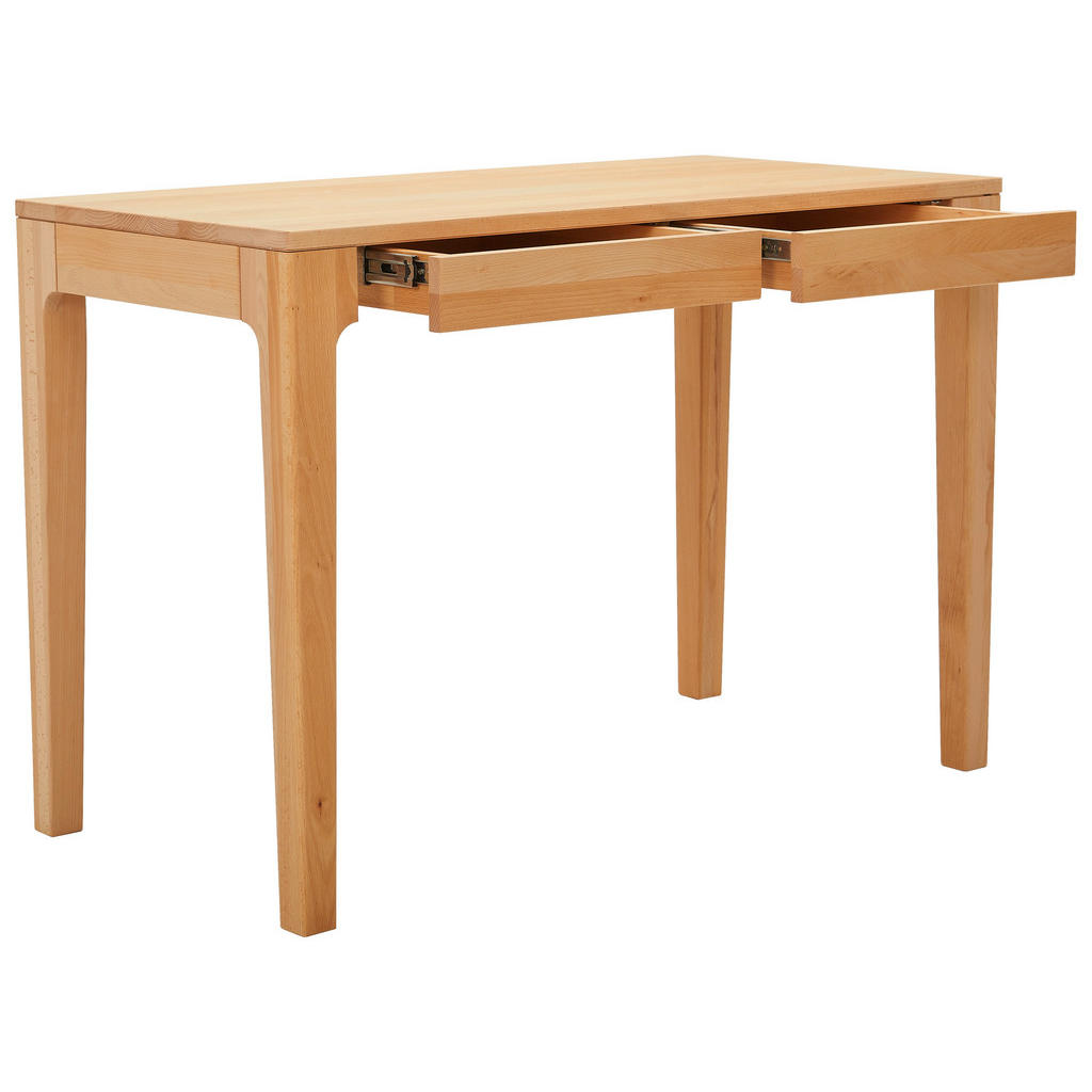 Thumbnail - Boxxx Schreibtisch, Kernbuche, Holz, Kernbuche, massiv, 2 Schubladen, rechteckig, eckig, 55x76x110 cm, Stauraum, Arbeits...