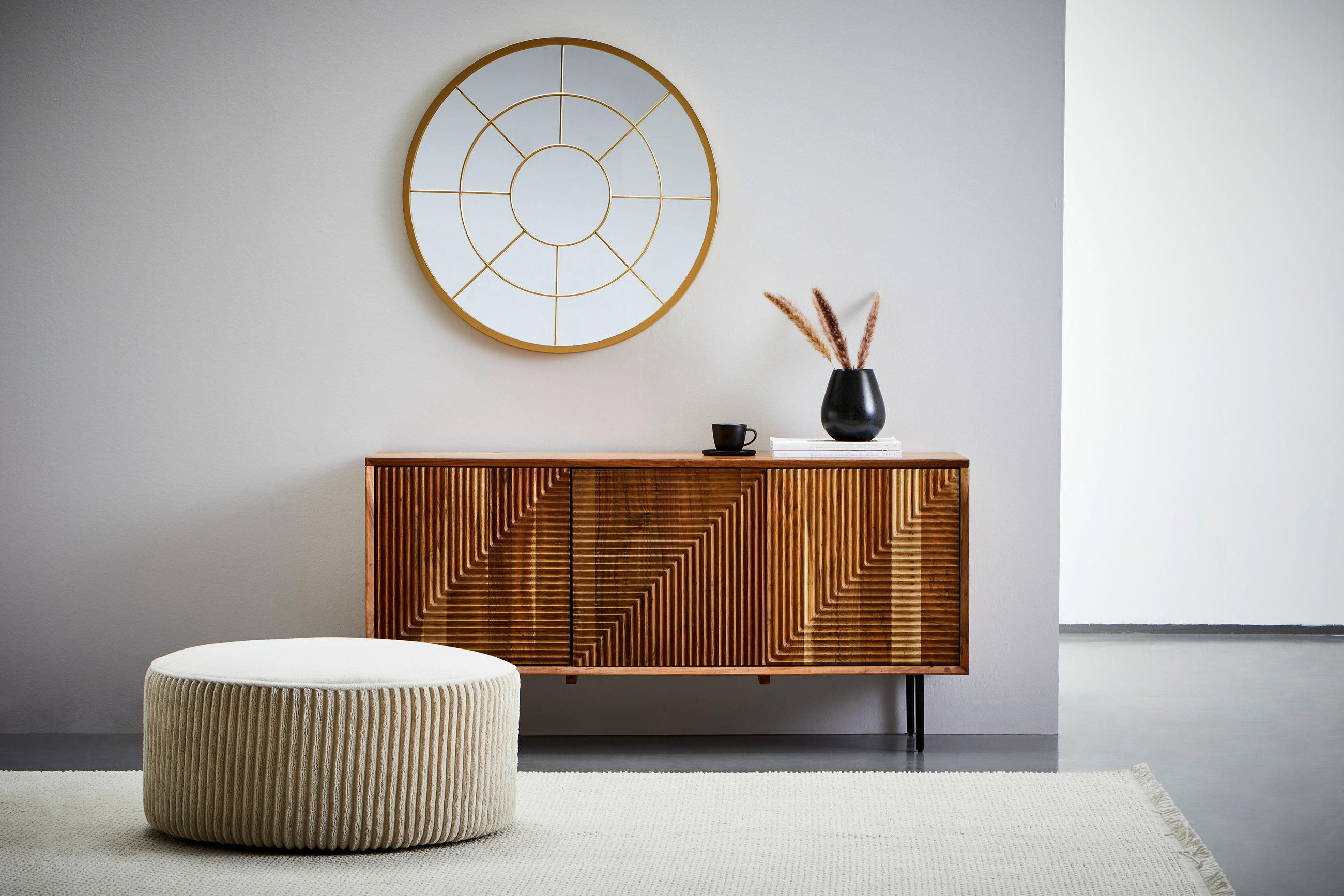 WANDSPIEGEL Goldfarben  - Goldfarben, Design, Glas/Holzwerkstoff (80/80/3cm) - MID.YOU