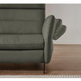 ECKSOFA in Echtleder Grau  169/298 cm  - Schwarz/Grau, Design, Leder/Metall (169/298cm) - Dieter Knoll