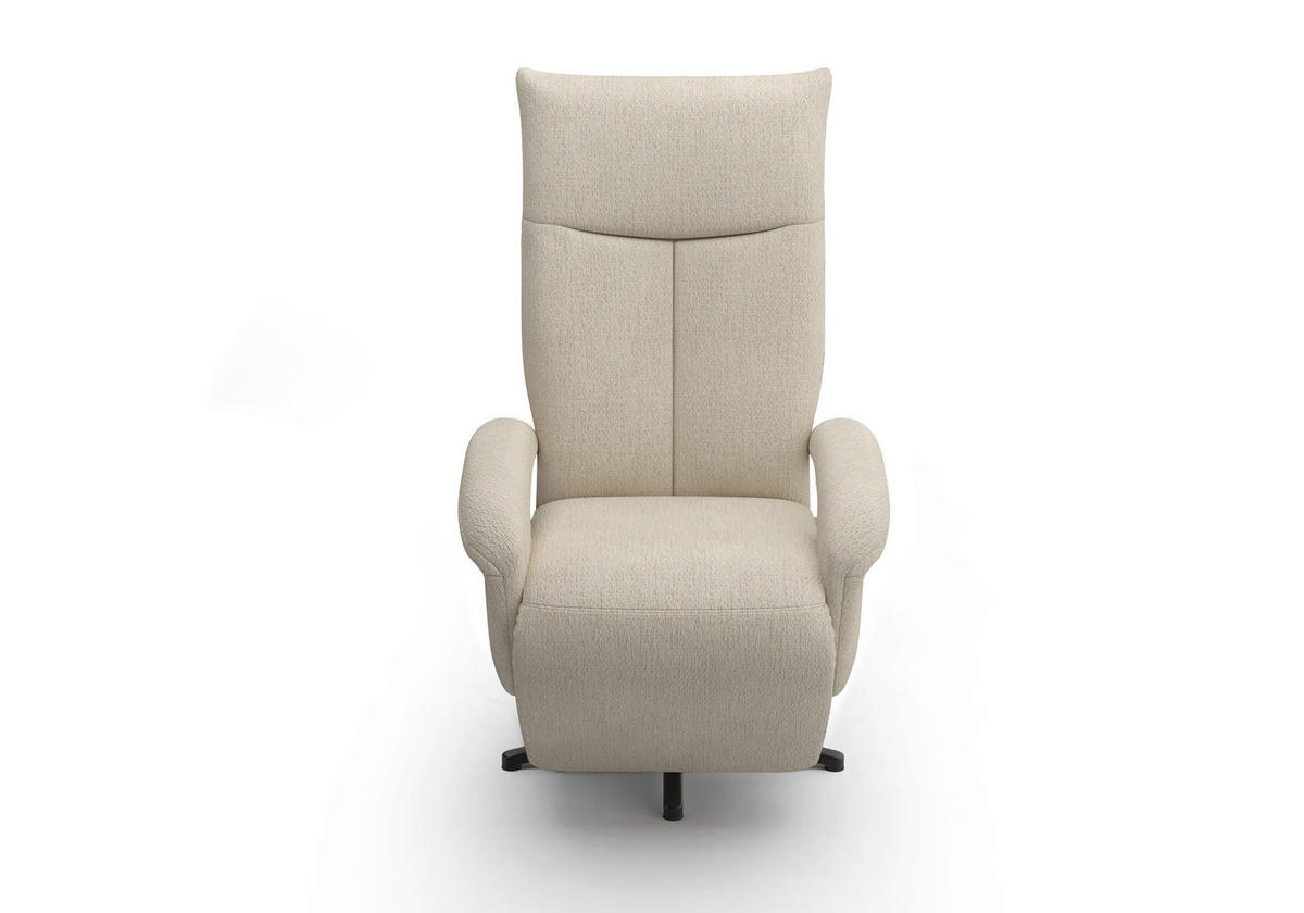 RELAXSESSEL in Textil Sandfarben  - Sandfarben/Schwarz, Modern, Textil/Metall (74/112/82cm) - Sit & More