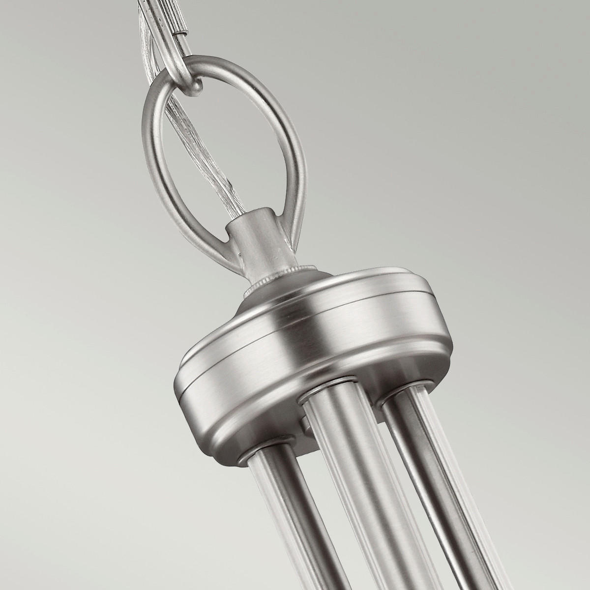 KRONLEUCHTER 48.3/55.3 cm    - Nickelfarben, Basics, Glas/Metall (48.3/55.3cm) - Elstead Lighting