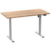 SCHREIBTISCH 140/50/71 cm  in Silberfarben, Sonoma Eiche  - Silberfarben/Sonoma Eiche, Design, Holzwerkstoff/Metall (140/50/71cm) - MID.YOU