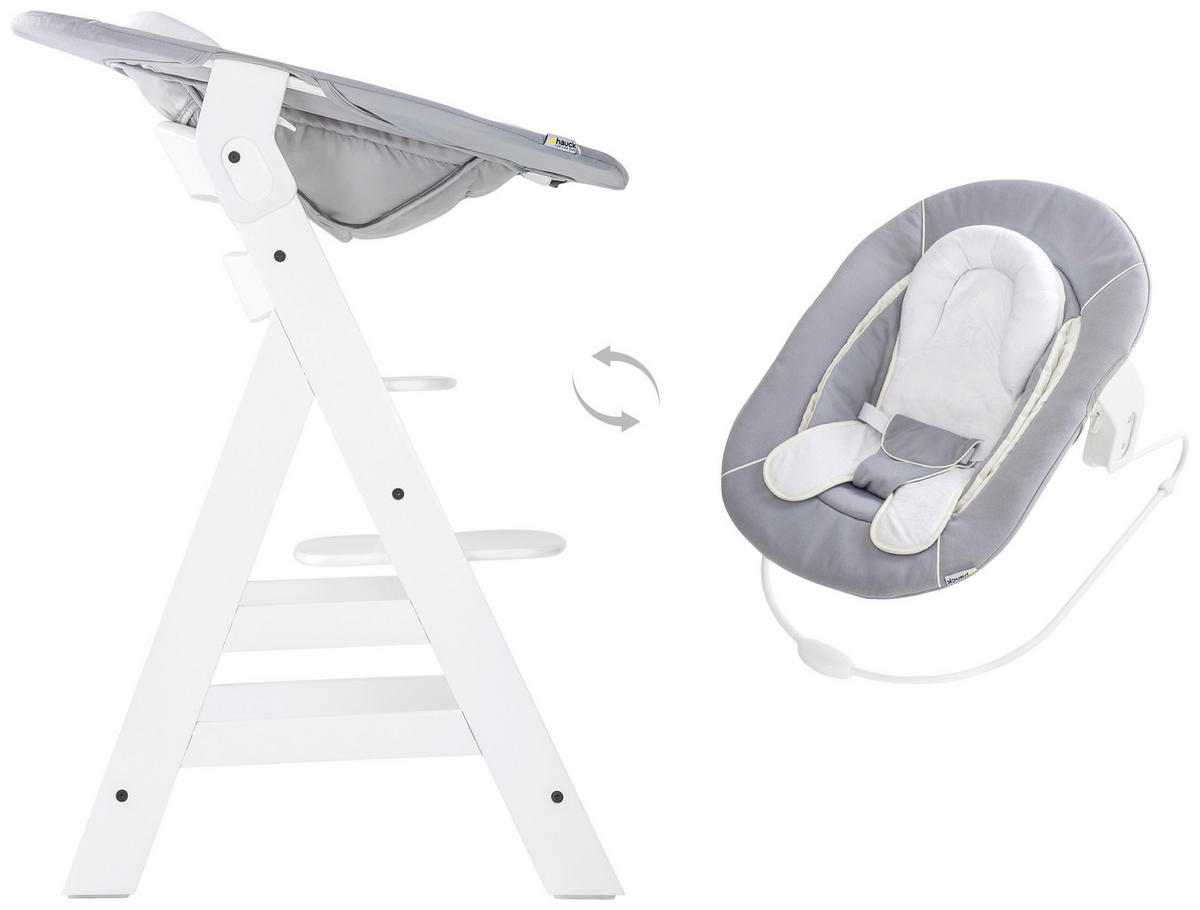 WIPPE ALPHA BOUNCER   - Weiß/Grau, KONVENTIONELL, Textil (66/49/45cm) - Hauck