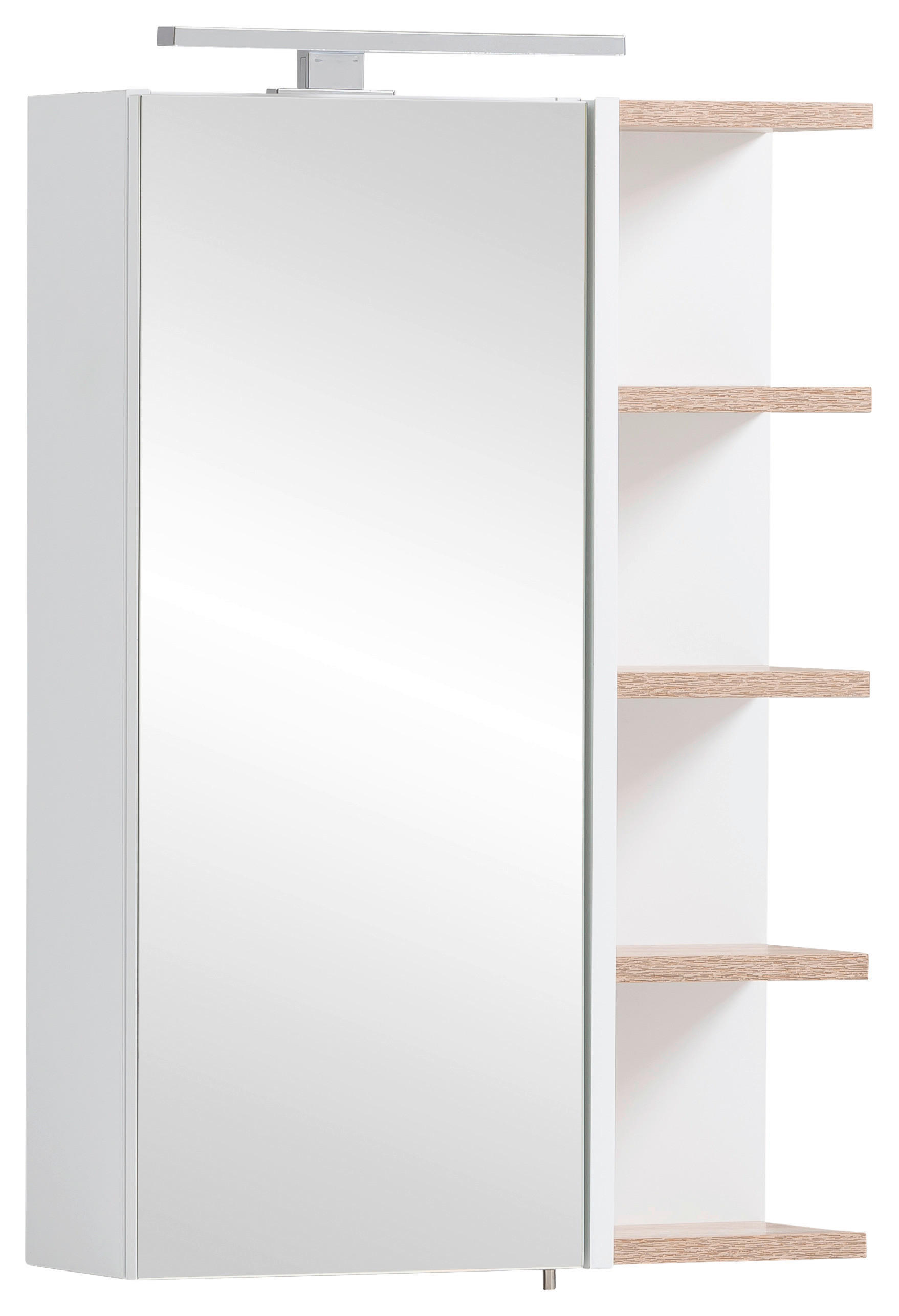 SPIEGELSCHRANK 50/74,4/16 cm  - Weiß, MODERN, Glas/Holzwerkstoff (50/74,4/16cm) - MID.YOU