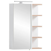 SPIEGELSCHRANK 50/74,4/16 cm  - Weiß, MODERN, Glas/Holzwerkstoff (50/74,4/16cm) - MID.YOU