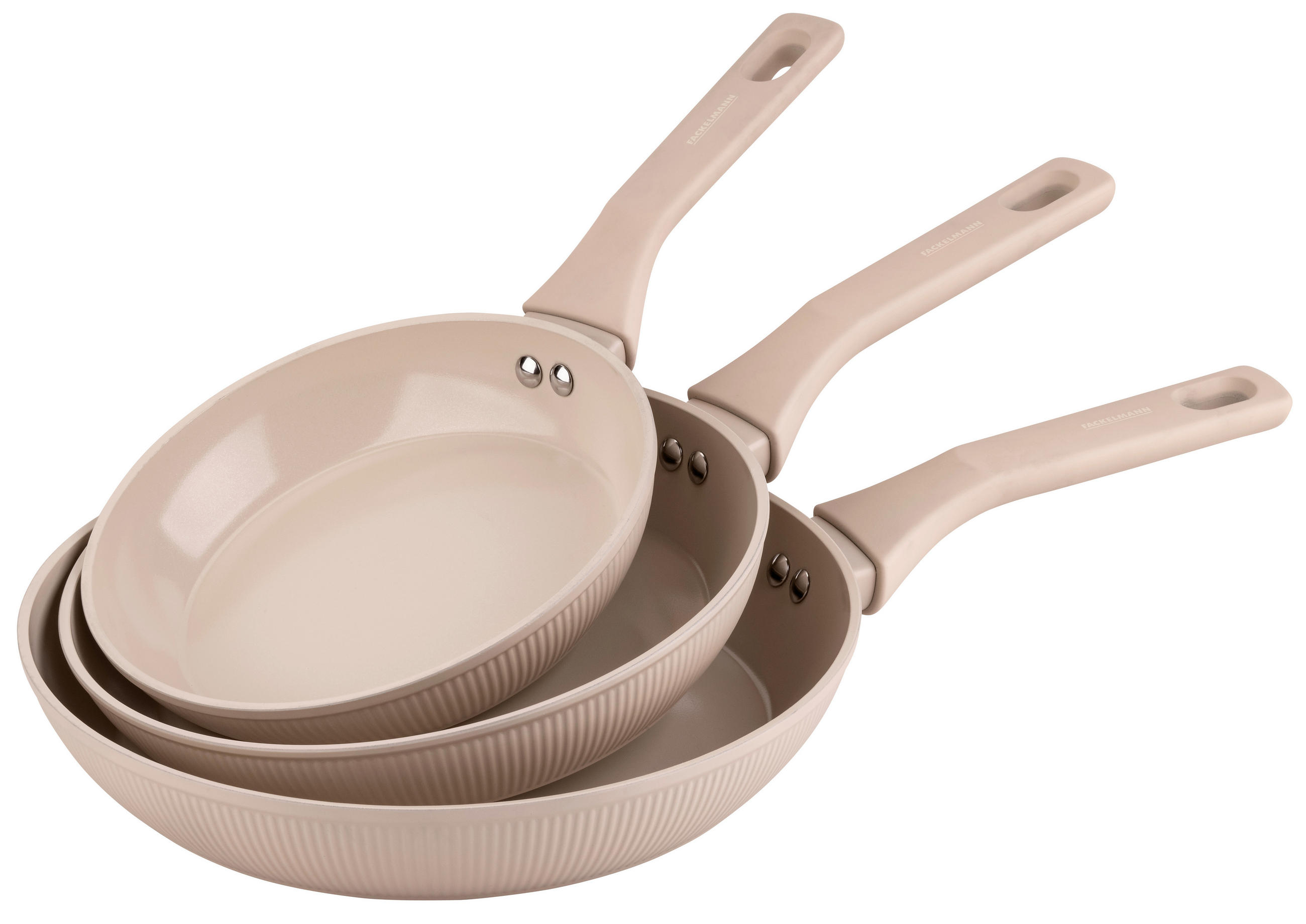 PFANNENSET Pamela Reif Serie SHELL Aluminium 3-teilig  - Creme, Basics, Metall - Fackelmann