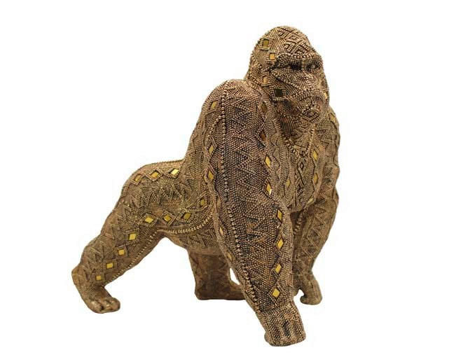SCULPTURĂ - argintiu/auriu, Design, plastic (35/27/33,5cm)
