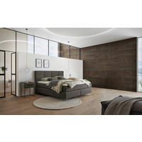 BOXSPRINGBETT 200/200 cm  Braun  - Schwarz/Braun, Design, Kunststoff/Textil (200/200cm) - Dieter Knoll