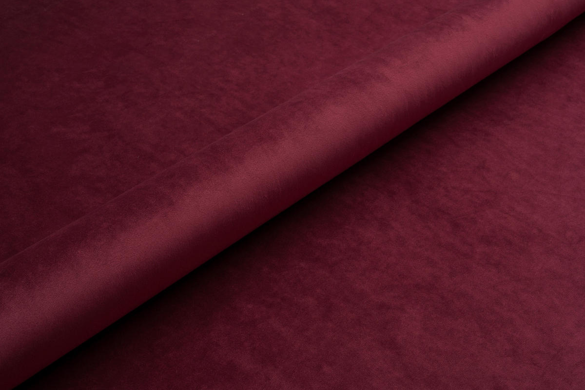SCHLAFSOFA Samt Weinrot  - Weinrot/Goldfarben, Design, Textil/Metall (235/96/104cm) - MID.YOU