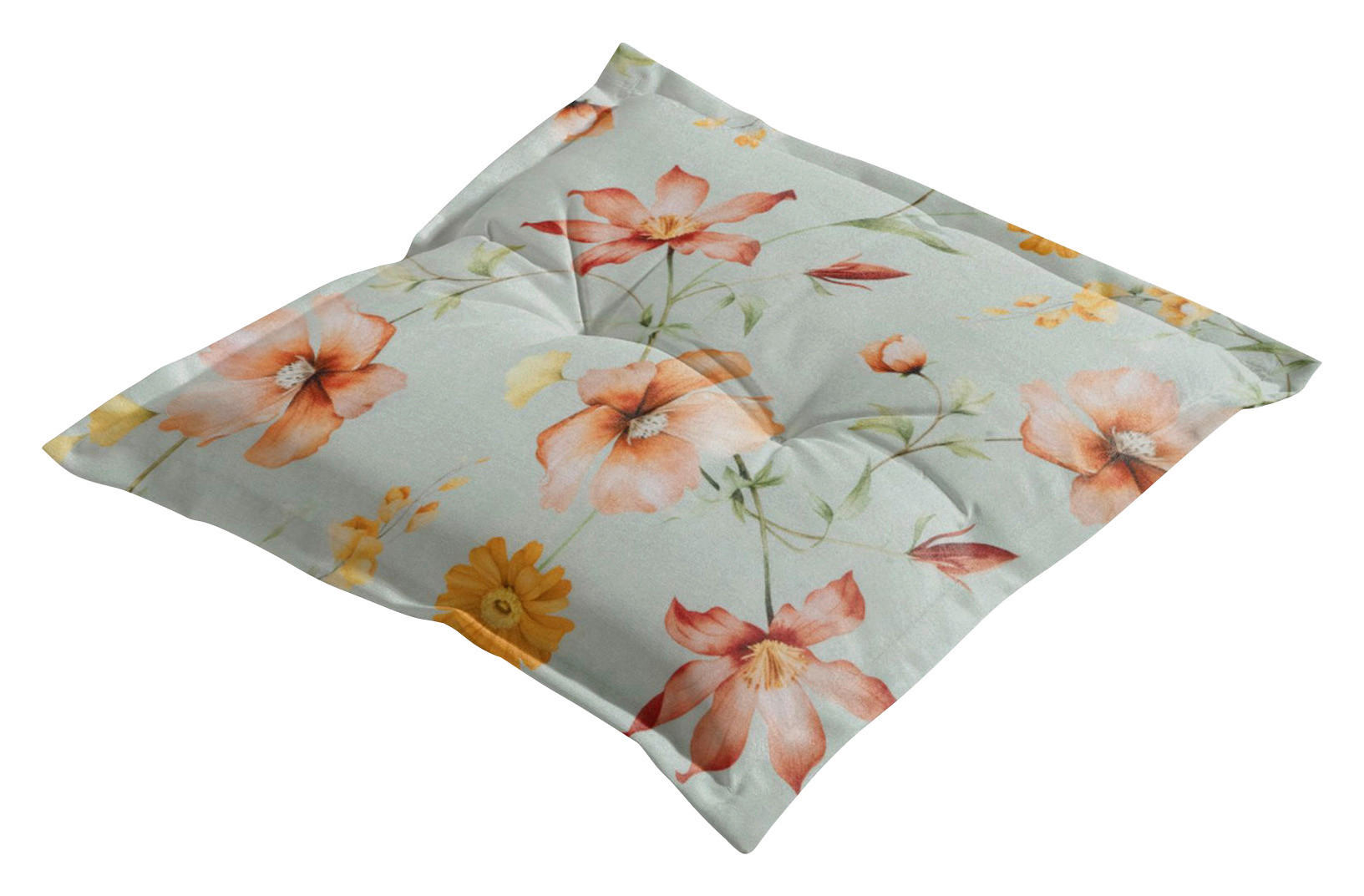XXXLutz Gartenhockerauflage Hellblau, Rosa, Orange 50x50 cm