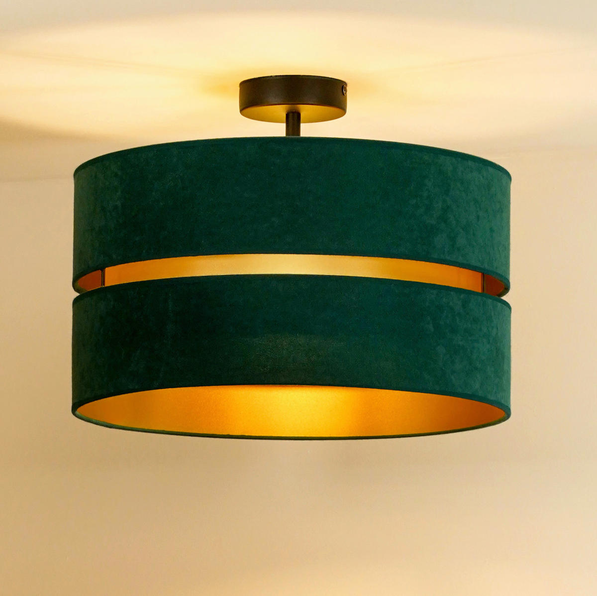 DECKENLEUCHTE Duo 40/30 cm   - Multicolor, Trend, Textil (40/30cm)