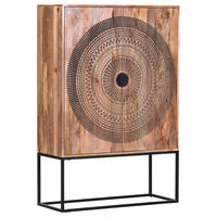 HIGHBOARD  in 100/150/40 cm  - Schwarz/Naturfarben, Design, Holz/Metall (100/150/40cm) - Landscape
