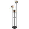 STEHLEUCHTE - Klar/Messingfarben, Design, Glas/Metall (43/167cm) - Globo