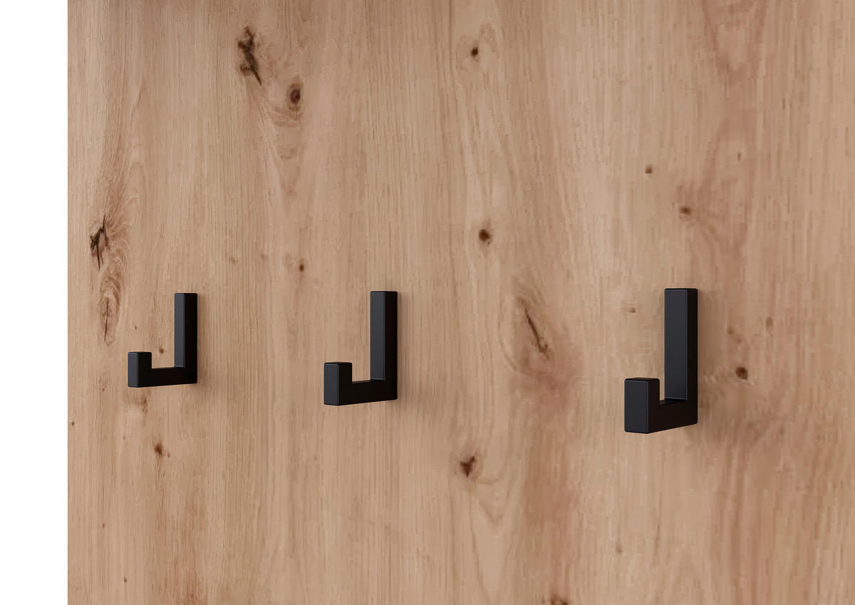 GARDEROBE  in 100/202/40 cm  - Weiß/Eiche Artisan, Design, Glas/Holzwerkstoff (100/202/40cm) - home24