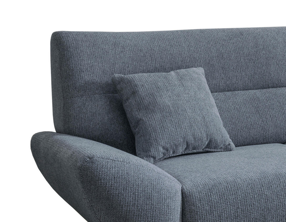 ECKSOFA in Chenille Hellblau  290/166 cm  - Wildeiche/Hellblau, MODERN, Holz/Textil (290/166cm) - MID.YOU