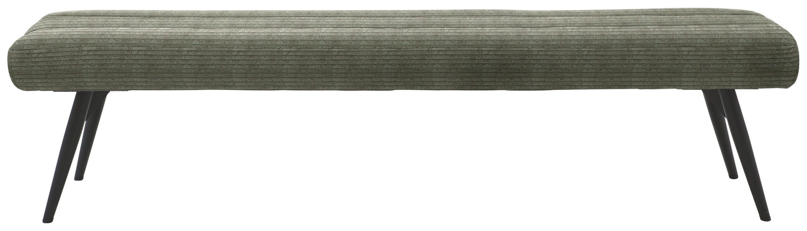SITZBANK in Textil Graugrün  - Schwarz/Graugrün, Design, Textil/Metall (200/48/47cm) - Dieter Knoll