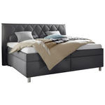 POLSTERBETT Matratze, gepolstertes Kopfteil, Lattenrost, Bettkasten Anthrazit 180/200 cm  - Birkefarben/Anthrazit, KONVENTIONELL, Holz/Textil (180/200cm) - Esposa