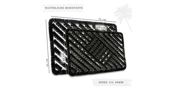 KOKOSMATTE 45/75 cm Mix Mats  - Schwarz, Basics, Naturmaterialien/Metall (45/75cm) - Esposa
