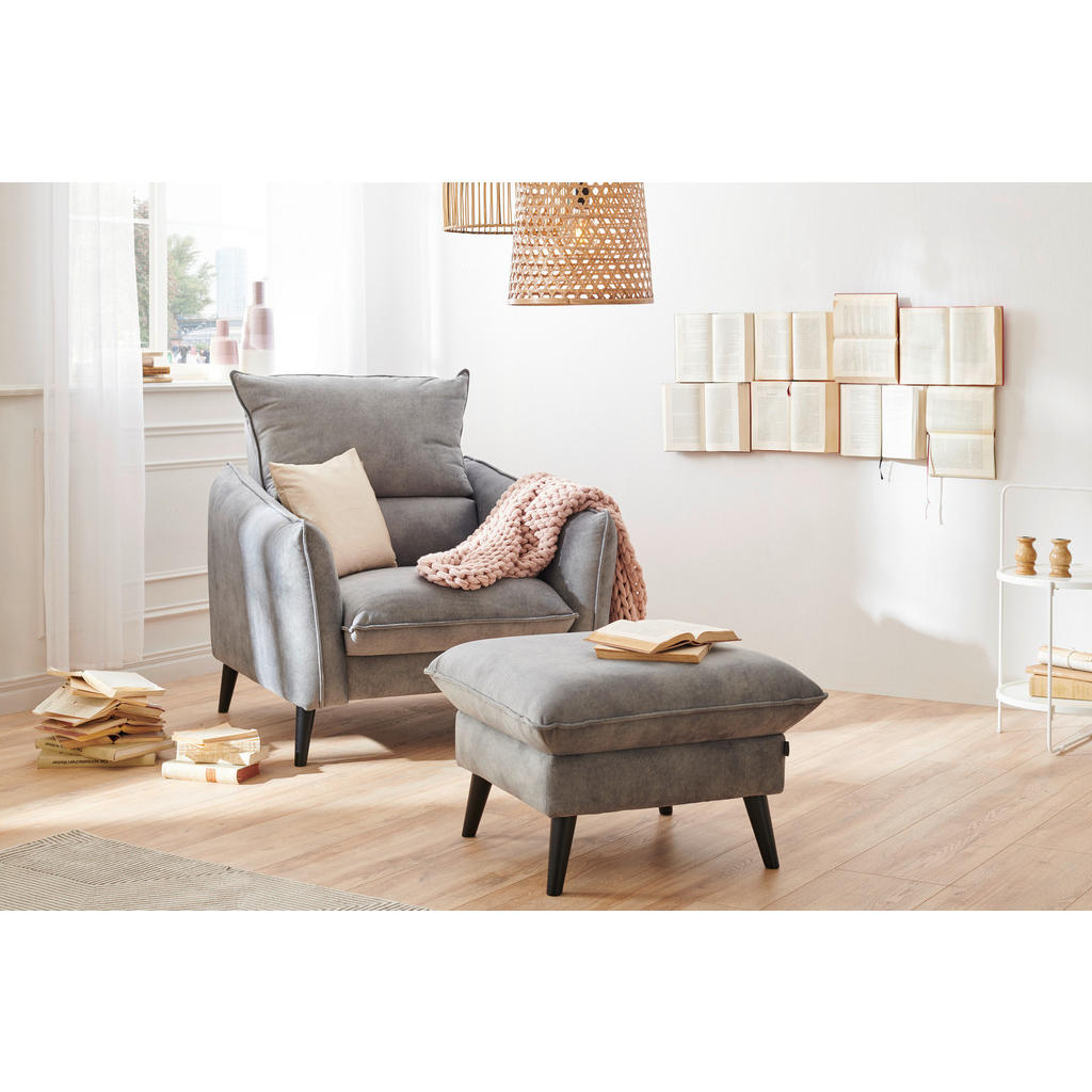 Thumbnail - Carryhome Sessel, Olivgrün, Textil, Kiefer, massiv, Füllung: Silikon, 96x98x100 cm, Stoffauswahl, Wohnzimmer, Sessel, Po...