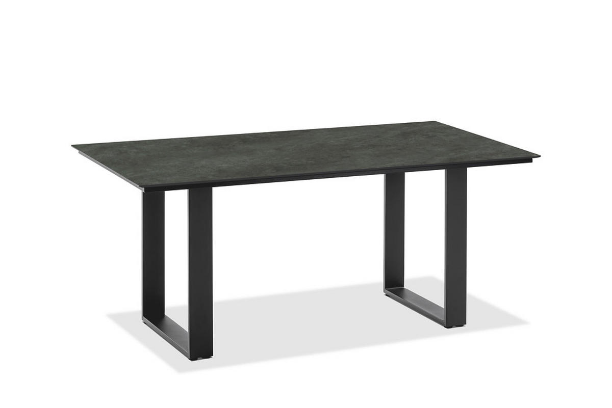 GARTENTISCH Kunststoff Anthrazit, Graphitfarben rechteckig  - Anthrazit/Graphitfarben, Design, Kunststoff/Metall (180/95/76cm)