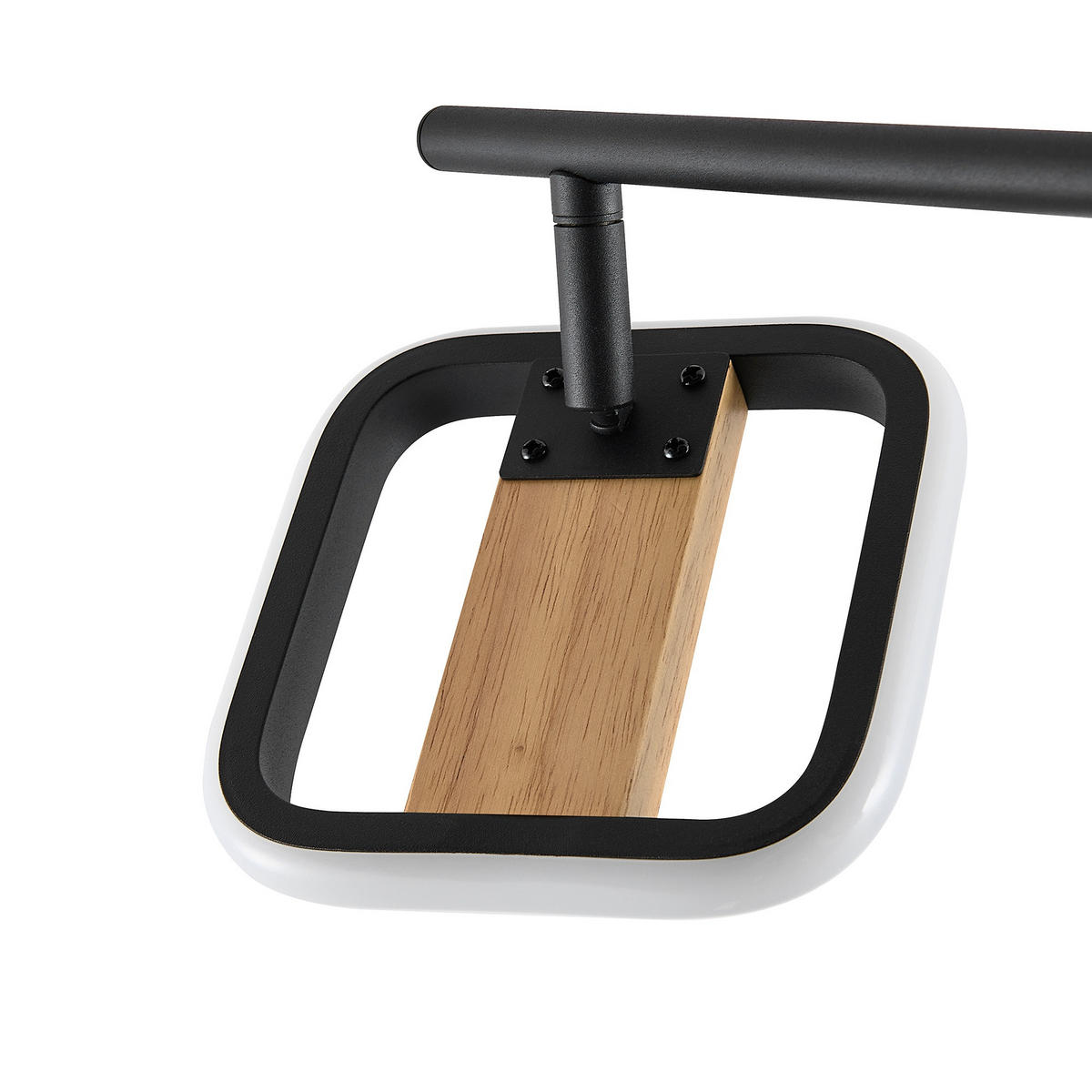 LED-STRAHLER Miriam 55/13,5/12 cm   - Eschefarben/Schwarz, Design, Holz/Kunststoff (55/13,5/12cm) - Novel