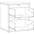 NACHTSCHRANK 50/58/42 cm  - Silberfarben/Terracotta, Trend, Holzwerkstoff/Kunststoff (50/58/42cm) - Carryhome