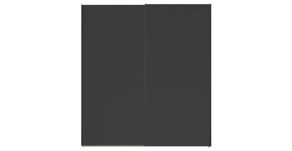 SCHWEBETÜRENSCHRANK 200/223/69 cm 2-türig Anthrazit, Eiche Artisan - Anthrazit/Eiche Artisan, KONVENTIONELL, Glas/Holzwerkstoff (200/223/69cm) - Novel