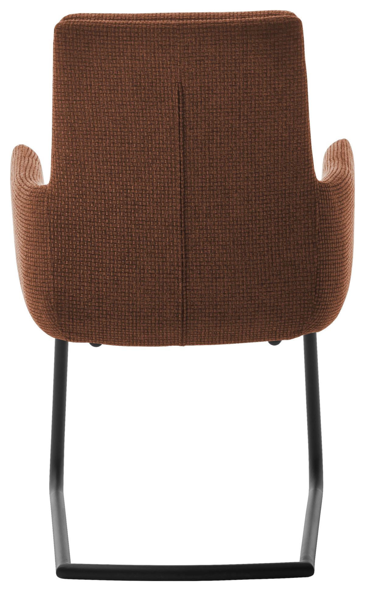 ARMLEHNSTUHL  in Stahl Webstoff  - Rostfarben/Schwarz, Design, Textil/Metall (61/90/64cm) - Dieter Knoll