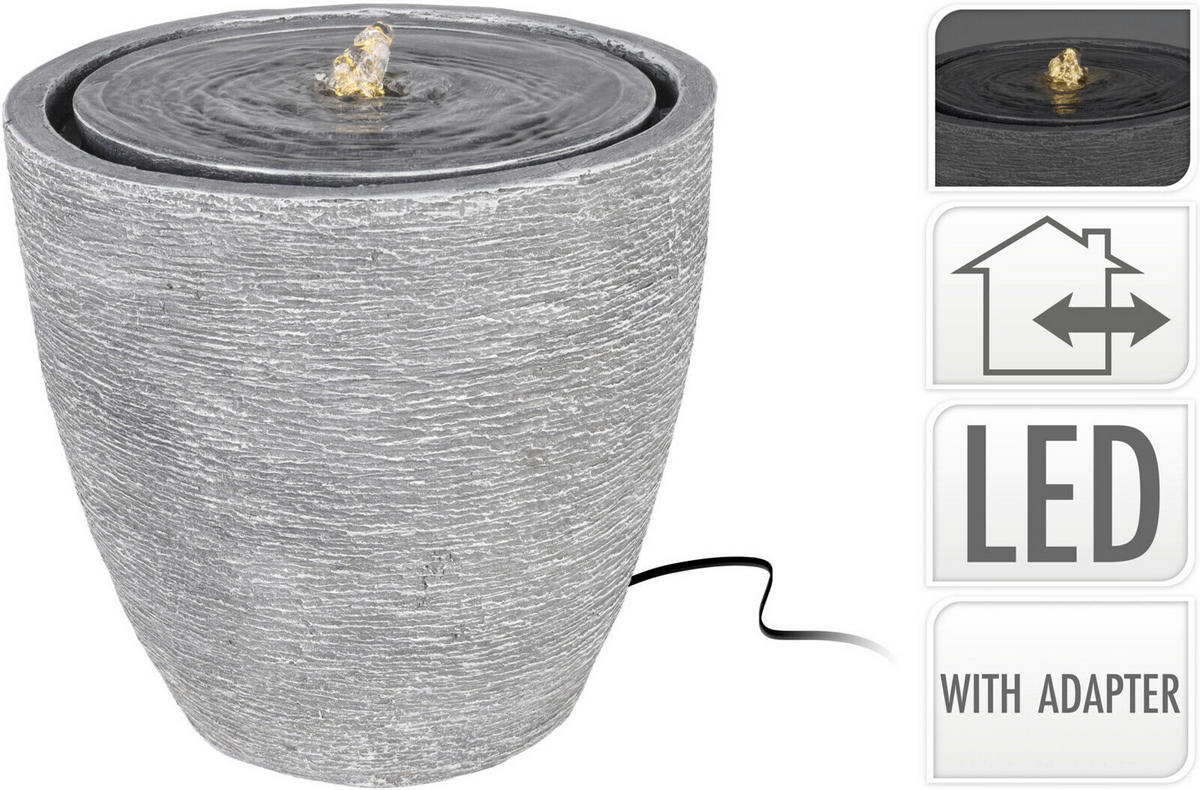 SOLÁRNÍ FONTÁNA - vícebarevná, Basics, plast (47.5/42.5/42.5cm)