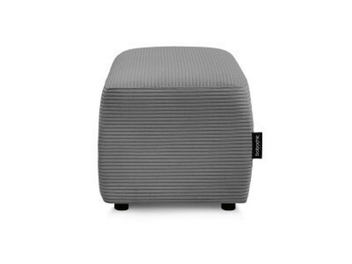 HOCKER ATILLA Cord Dunkelgrau  - Dunkelgrau/Schwarz, MODERN, Kunststoff/Textil (92/44/48cm)