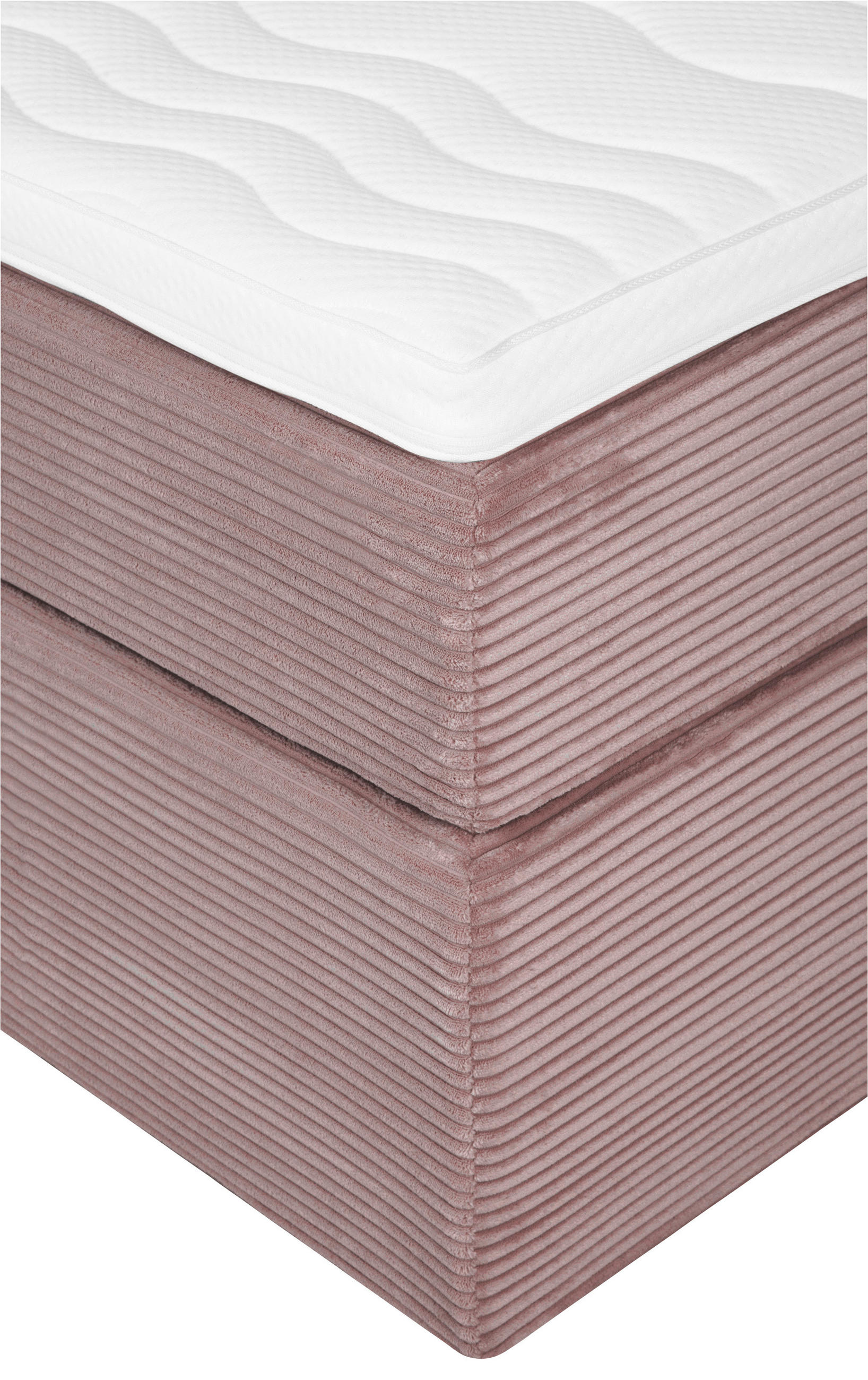 KONTINENTALSÄNG 140/200 cm  i rosa  - svart/rosa, Klassisk, trä/textil (140/200cm) - Visionight