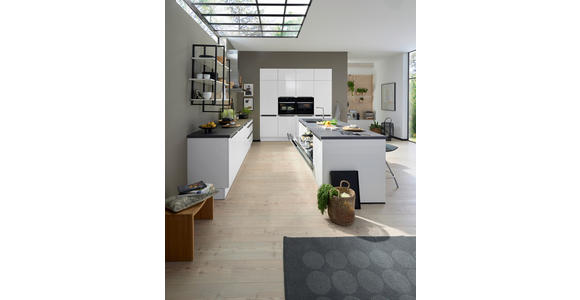 EINBAUKÜCHE   - Weiß, Design, Holzwerkstoff - Novel