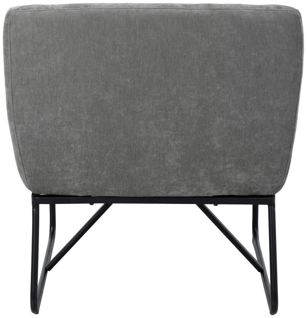 ARMLEHNSTUHL  inklusive Armlehnen Leinenoptik  Grau, Schwarz  - Schwarz/Grau, Design, Textil/Metall (73/81/63cm) - Stylife