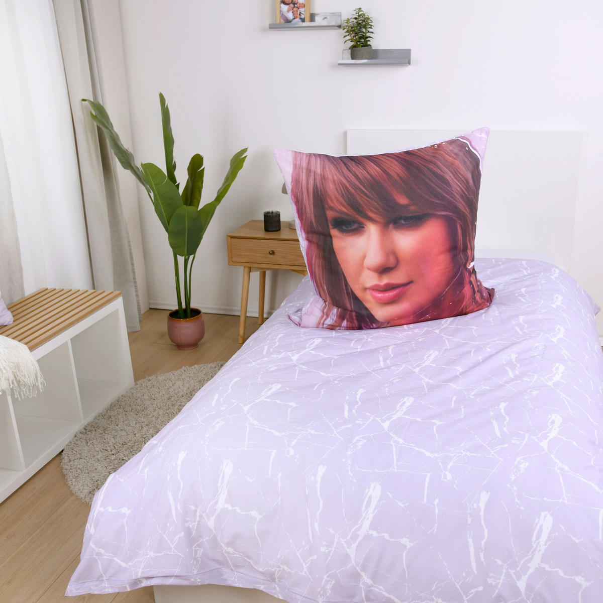 JUGENDBETTWÄSCHE 135/200 cm  - Flieder, Basics, Textil (135/200cm) - Herding