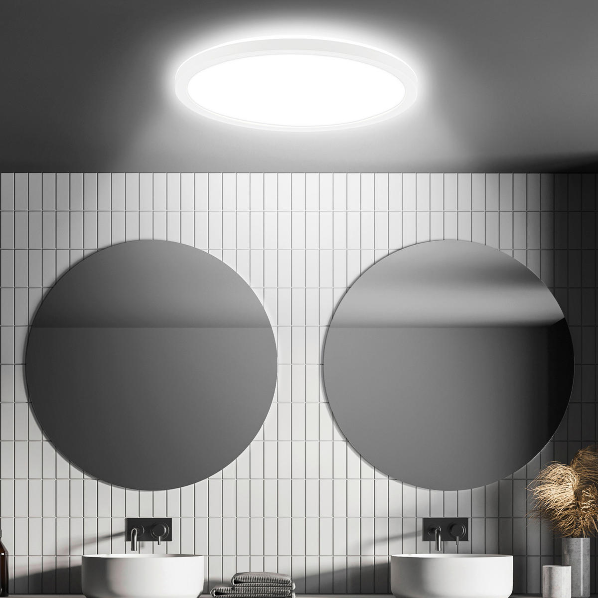 KUPAONSKA LED SVJETILJKA STRO Move  - bijela, Basics, plastika (29/3cm)
