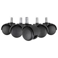 HJUL TILL SNURRSTOL 5 delar  - svart, Basics, plast (5cm) - MID.YOU